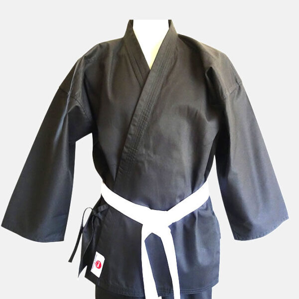 8ozPolyCottonBlackKarateGi2