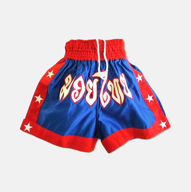 polyester silk blue shorts