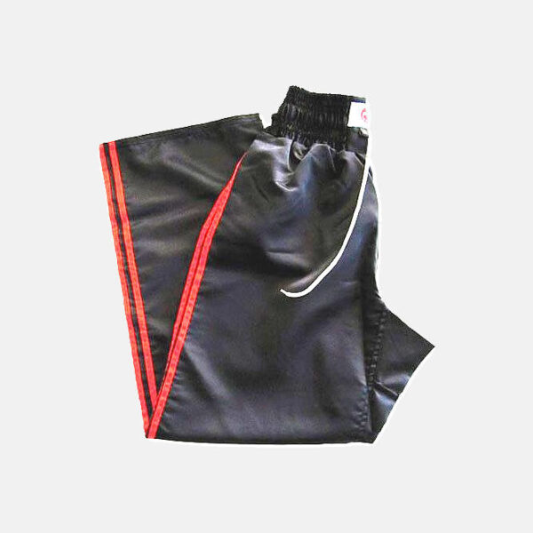 PolyesterSilkStylishBlackPantWithDoubleRedStripe