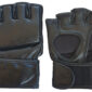 black leather gloves