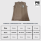 Womens compression tank top and measurement chart
