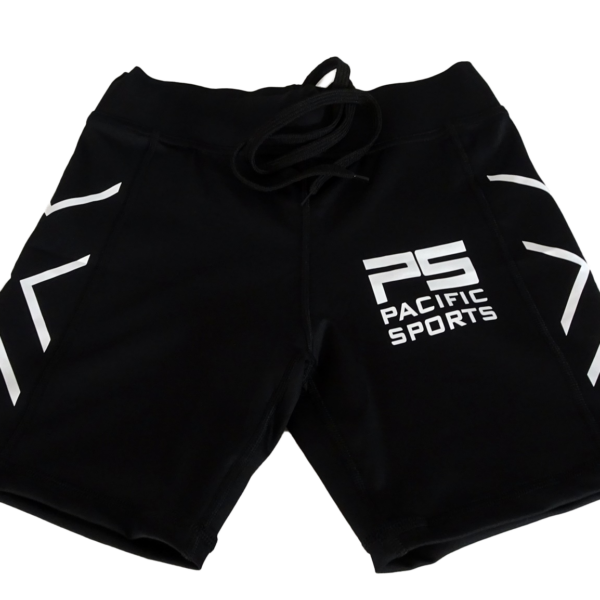 Womens comp shorts front black Womens comp shorts front black